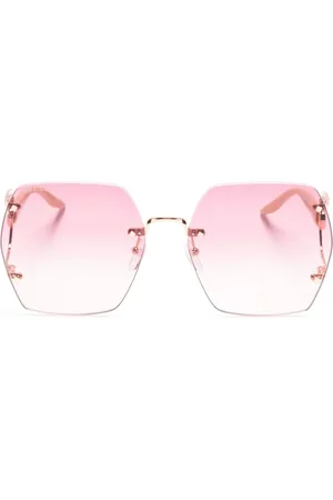 Gucci Double G zonnebril met geometrisch montuur