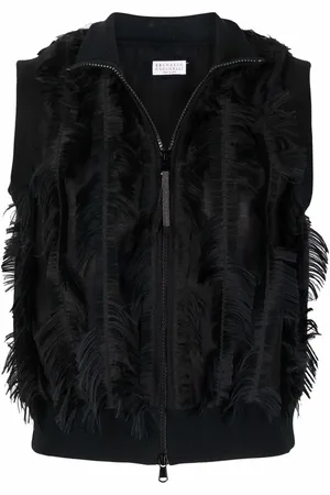 Brunello Cucinelli Gilet met franje