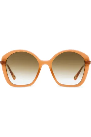 Chloé Zonnebril met oversized montuur en gevlochten detail