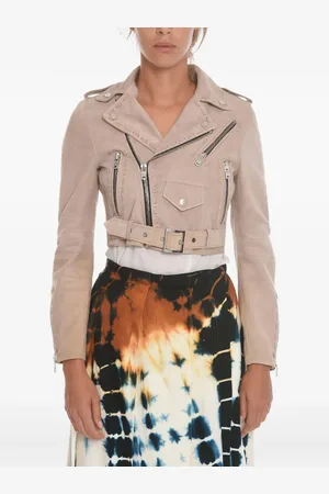 AMIRI Cropped suède bikerjack