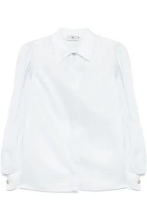 Elisabetta Franchi Mousseline blouse met fladdermouwen