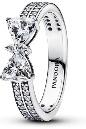 PANDORA Ringen - Funkelnde Schleife Doppelreihiger Ring in