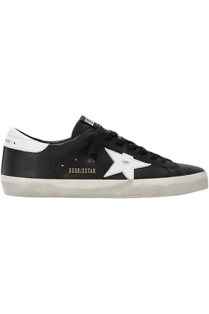 Golden Goose Low-Top Sneakers - Black Superstar Leather Sneakers in