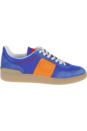 VALENTINO GARAVANI Low-Top Sneakers - Blue Leather/Nylon Blend Low Top Upvillage Sneaker in