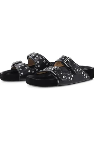 Isabel Marant Low-Top Sneakers - Pantolette Lennyo mit silbernen Details in