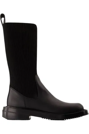 Alexander Wang Boots - Detroit Sock Boots - Leather - Black in