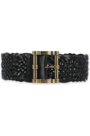Etro Riemen - Black Braided Leather Maxi Belt in