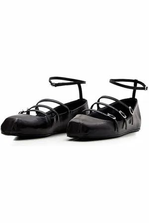 Alexander McQueen Leather Ballerina Flat in