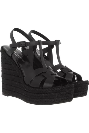 Saint Laurent Sandalen - Tribute Wedge Espadrilles in