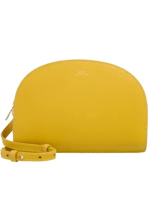 A.P.C. Hobo bags - Demi-Lune Crossbody Bag - Leather - Yellow in