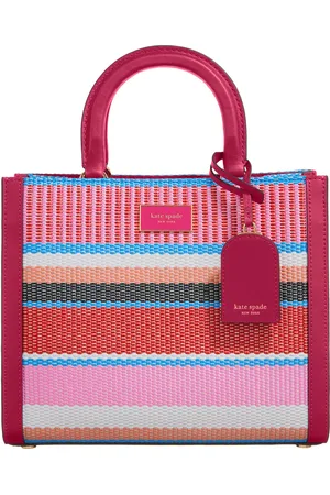 Kate Spade Totes & shoppers - Manhattan Striped Woven Straw Small Tote in