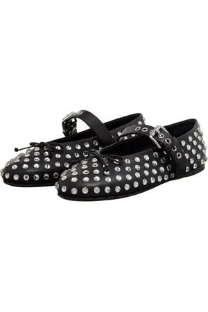 Miu Miu Espadrilles - Woman Leather Ballerinas in