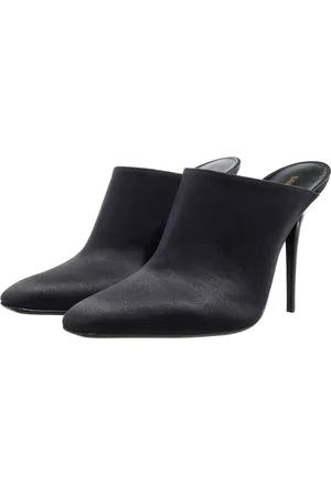 Saint Laurent Slippers & Mules - Ascot Mules In Crepe Satin in