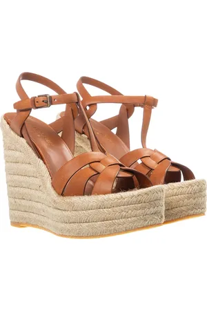 Saint Laurent Sandalen - Tribute Wedge Espadrilles in