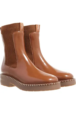 Chloé Boots & laarzen - Noua Shiny Leather Ankle Boots in