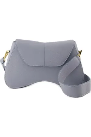 Elleme Shoppers - Space Hobo Bag - Grey/Blue - Leather in