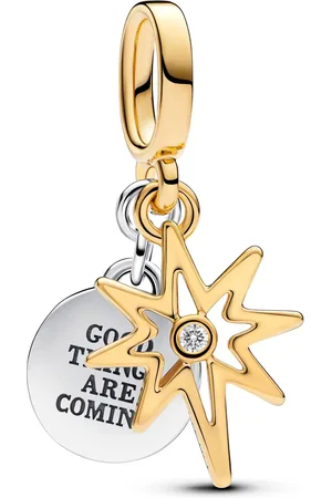 PANDORA Charms - Gravierbarer Polarstern Charm-Anhänger mit Diaman in
