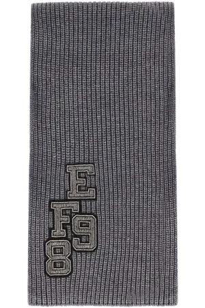 Elisabetta Franchi Sjaals & halsdoeken - Steel Melange Ribbed Scarf in