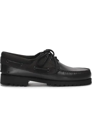 Timberland Loafers - Brown Leather/Fabric Boat Shoes in
