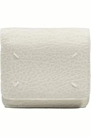 Maison Margiela Portemonnees - Mini Wallet With Removable Silver Chain Strap in