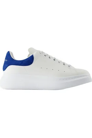 Alexander McQueen Low-Top Sneakers - Oversize Sneakers - Leather - White/Blue in
