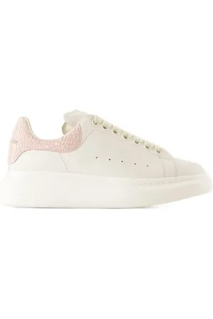 Alexander McQueen Low-Top Sneakers - Oversize Sneakers - Leather - White/Pink in