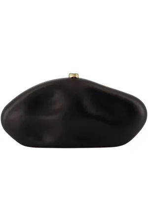 Cult Gaia Clutches - The Caldera Clutch - Leather - Black in