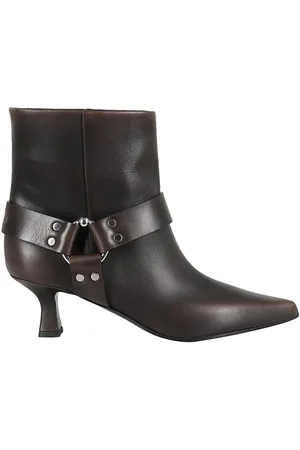 3Juin Boots - Pointed Toe Ankle Boot With Strap Detail in