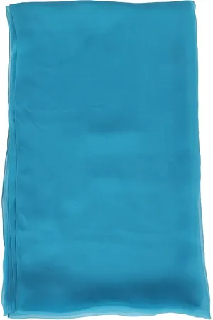 Alberta Ferretti Sjaals & halsdoeken - Turquoise Silk Voile Stole in