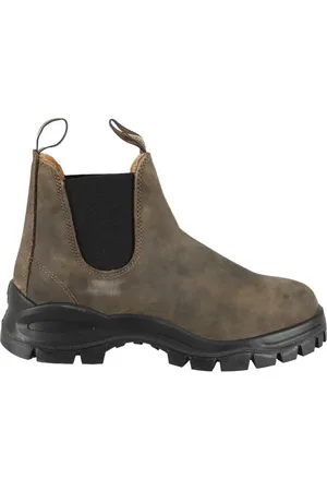 Blundstone Boots - High Rubber Sole Brown Leather Boot in