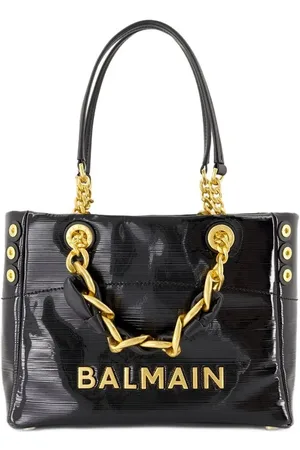 Balmain Hobo bags - 1945 Soft Small Shopper Bag - Leather - Black in