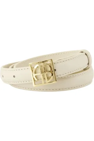 ANINE BING Riemen - Monogram Belt - Leather - White in