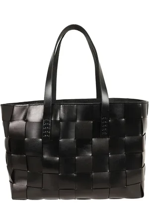 Dragon Diffusion Totes & shoppers - Braided Black Cowhide Tote Bag in