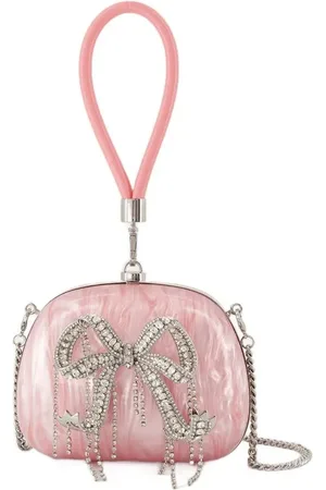 Self-Portrait Clutches - Pearl Top Handle Clutch - Synthetic - Pink in