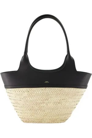 A.P.C. Totes & shoppers - Panier Tanger Shoulder Bag - Leather - Black in
