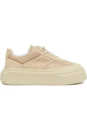 Maison Margiela Low-Top Sneakers - Calf Leather And Suede Sneakers in