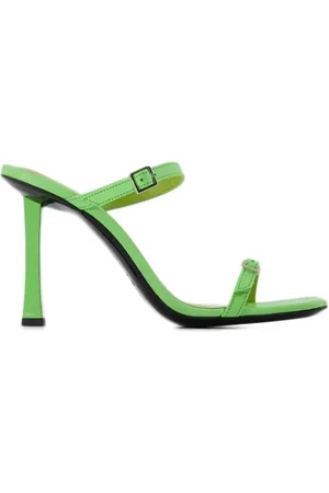 By Far Sandalen - Flick Mule - Green - Leather in