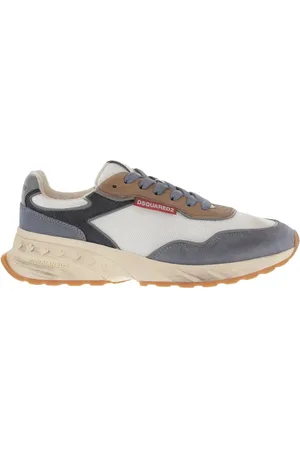 Dsquared2 Low-Top Sneakers - Mesh And Leather Sprinter Sneakers With Logo in