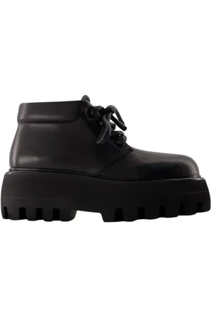 Alexander McQueen Boots - Rubber Scarf Ankle Boots - Synthetic - Black in