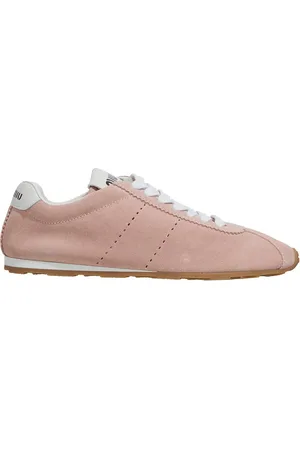 Miu Miu High-Top Sneakers - Logo Printed Lace Up Sneakers in