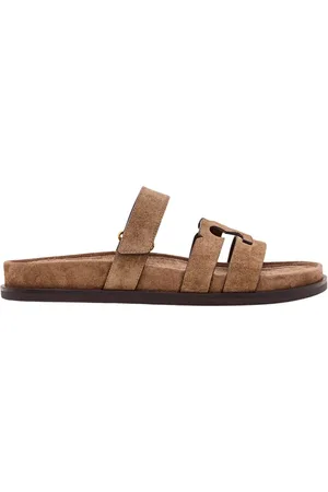 Tory Burch Sandalen - Slide Slippers With Prominent Logo Detail in