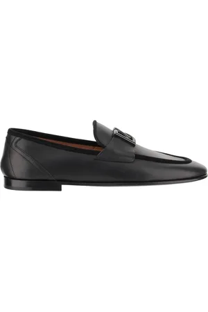 Dolce & Gabbana Loafers - Dg Logo Leather Loafers in
