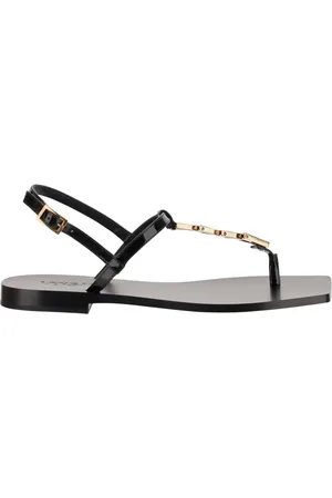 VERSACE Sandalen - V-Chain Leather Sandals in