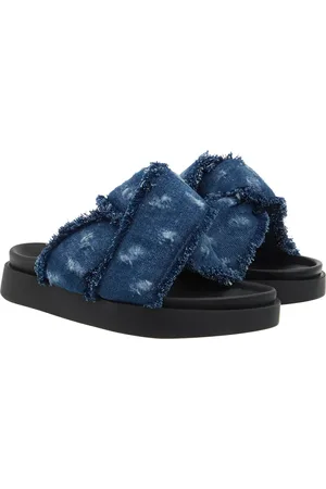 INUIKII Slippers & Mules - Soft Crossed Jeans in