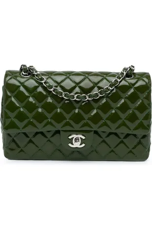 CHANEL Hobo bags - 2011 Medium Classic Patent Double Flap in