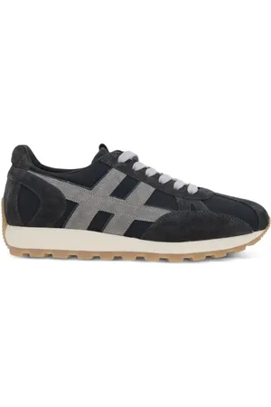 Hogan Low-Top Sneakers - Panelled Navy Blue Sneakers With Almond Toe in