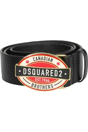 Dsquared2 Riemen - Canadian Brothers Black Belt Black in