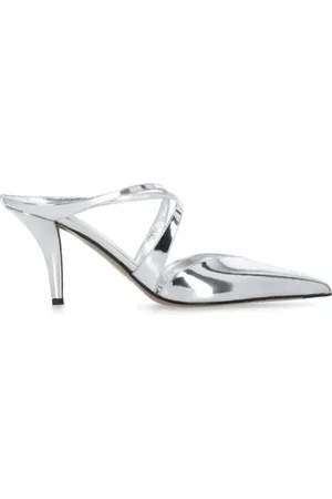 PARIS TEXAS Slippers & Mules - Silver Laila Mule Shoes in