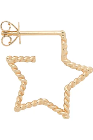 ANNA + NINA Oorbellen - Single Tangled Star Stud Earring 14K in