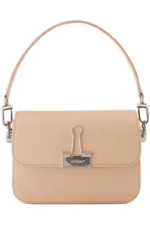 OFF-WHITE Shoppers - Plain Binder S Crossbody - Peach/Orange - Leather in